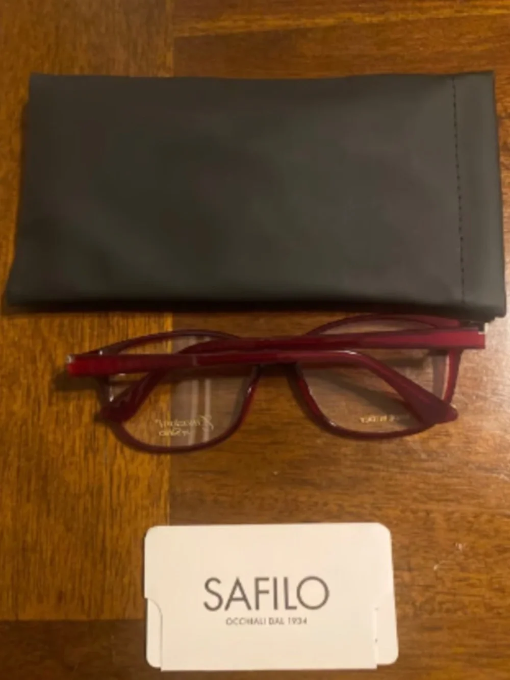 Safilo glasses burgundy